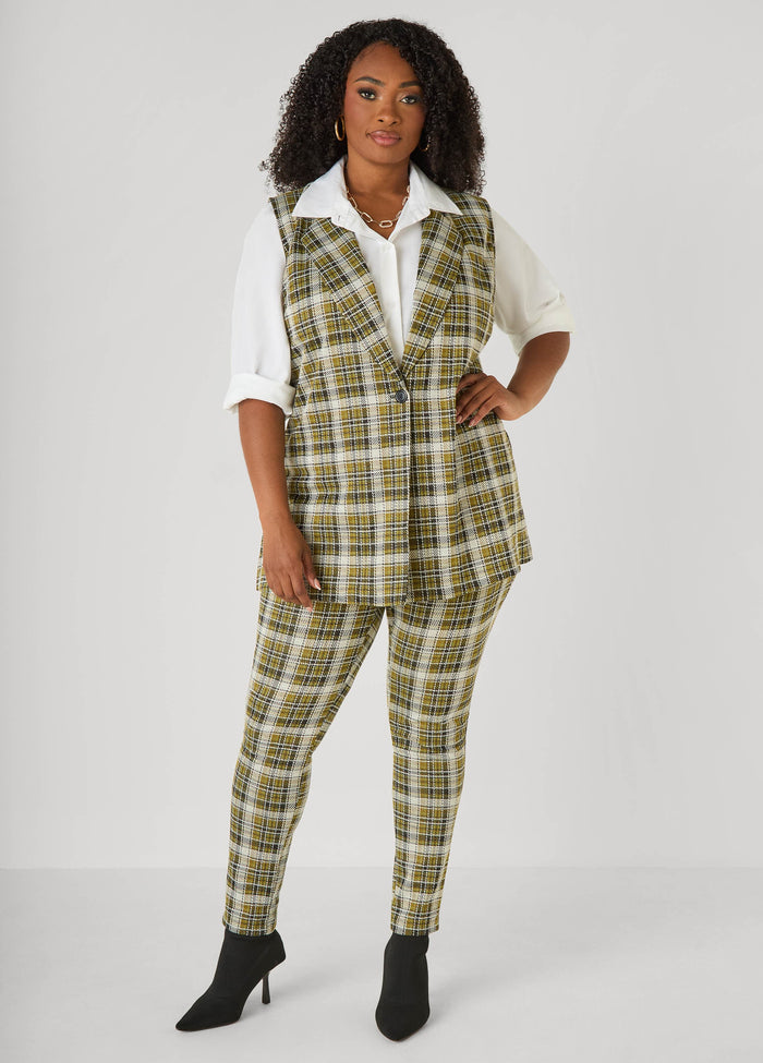 Plaid Boyfriend Vest