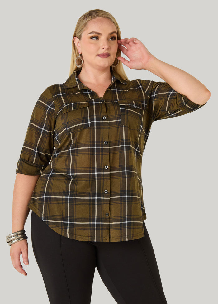 Plaid Cuffed Shirt