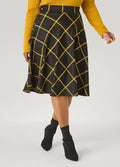 Plaid Ponte A Line Skirt