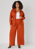 Pleated Ponte Wide Leg Pants