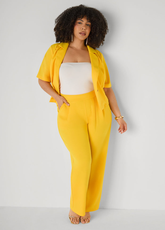 Pleated Wide Leg Pants