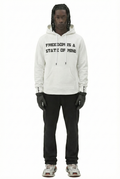 Premium cotton brushed fleece pullover hoodie.