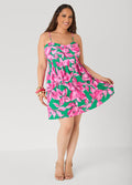 Printed Corset Mini Dress