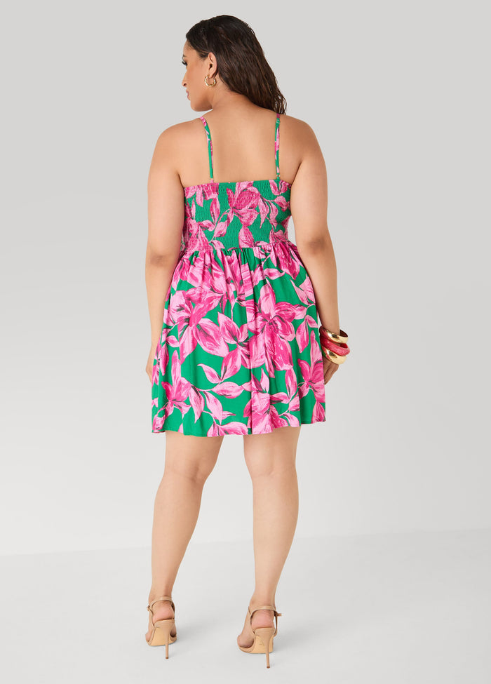 Printed Corset Mini Dress