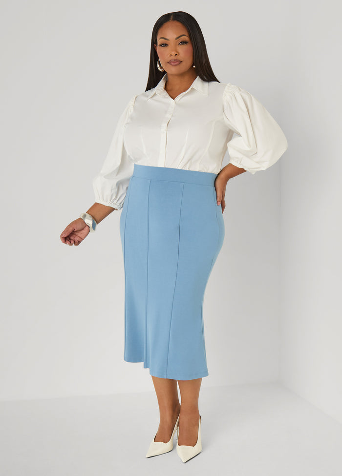 Puff Sleeve Poplin Shirt