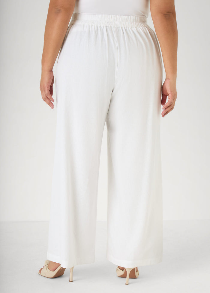Pull On Linen Blend Pants