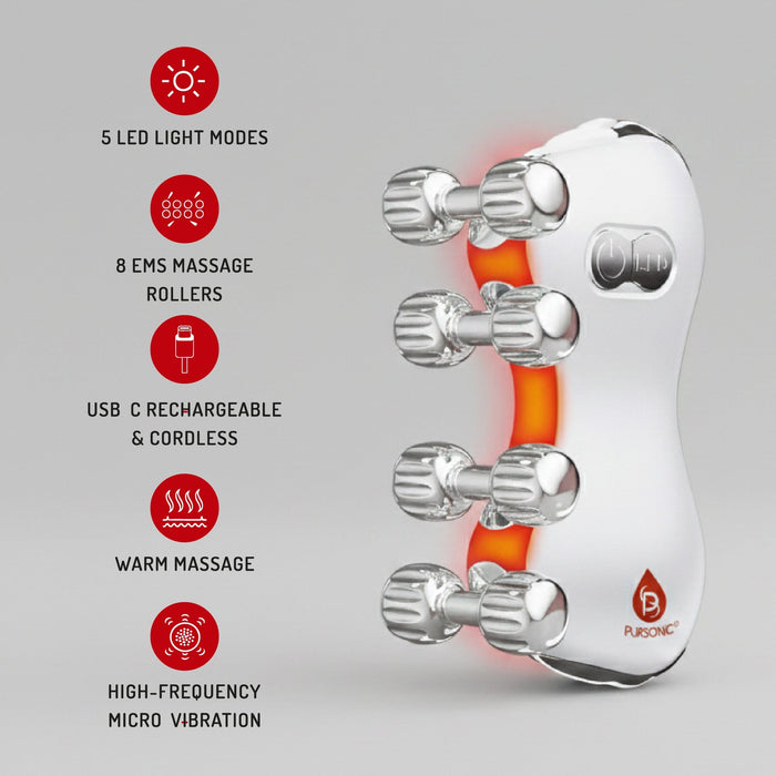 Pursonic 5 In 1 LED Light Therapy Skin Roller Massager
