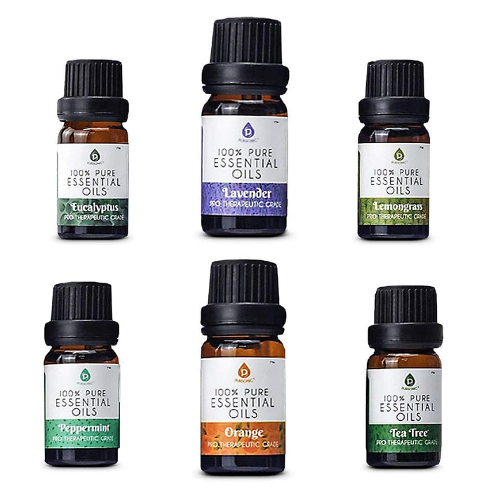 Pursonic 6 Pack Pure Essential Aromatherapy Oils