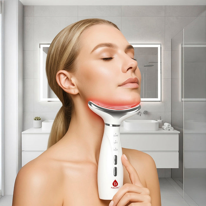 Pursonic 7 Color LED Light Therapy Neck And Face Device
