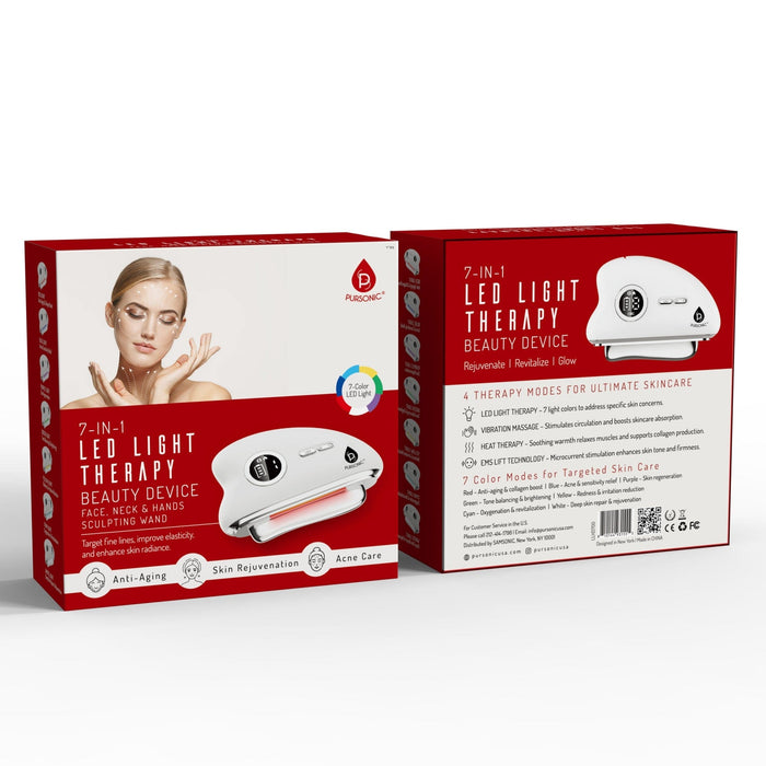 Pursonic 7 In 1 LED Light Therapy Beauty Wand