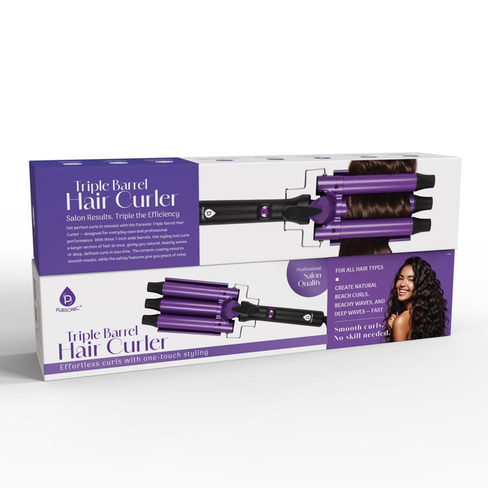 Pursonic Triple Barrel Hair Curler