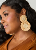Raffia Flower Earrings
