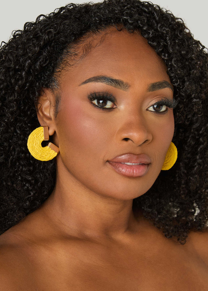Raffia Hoop Earrings