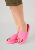 Ribbed Slide Sandals