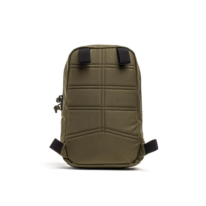 GORUCK Ranger Green Slick ROBIC pouch with Aquaguard zipper on white background