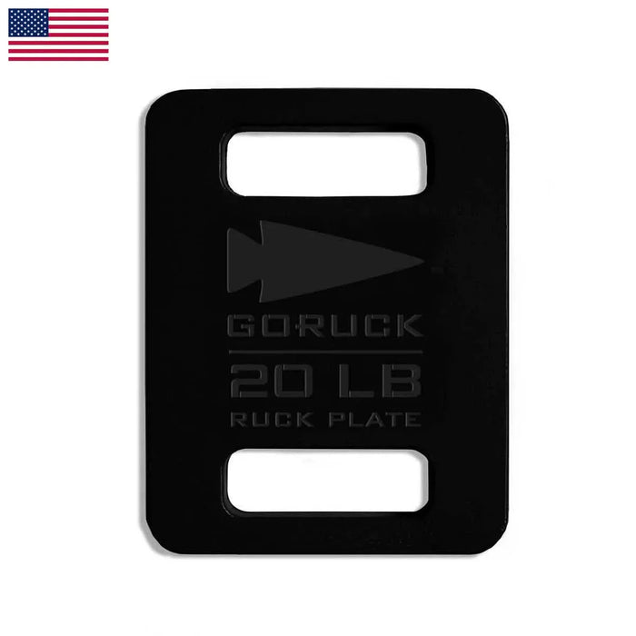 GORUCK 20 lb black ruck plate with handles, rucking gear for fitness training