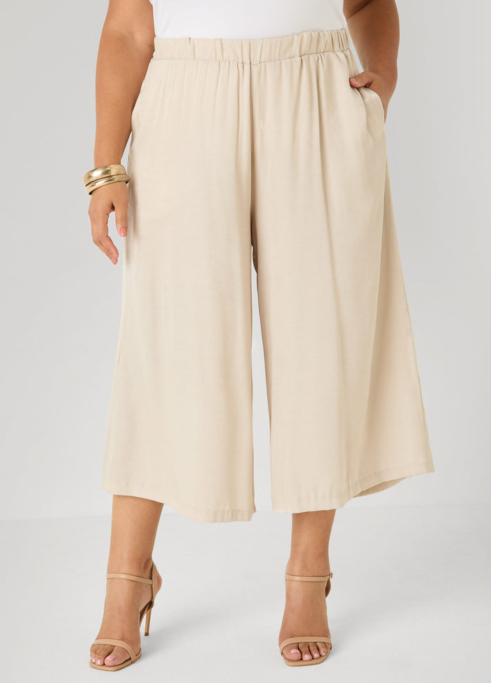 Sage Green Wide Leg Culottes