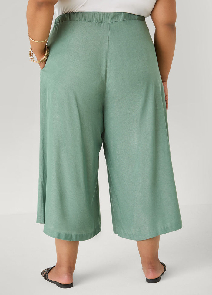 Sage Green Wide Leg Culottes
