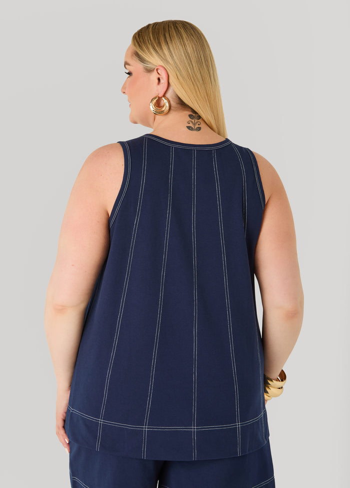 Seam Detailed Swing Top