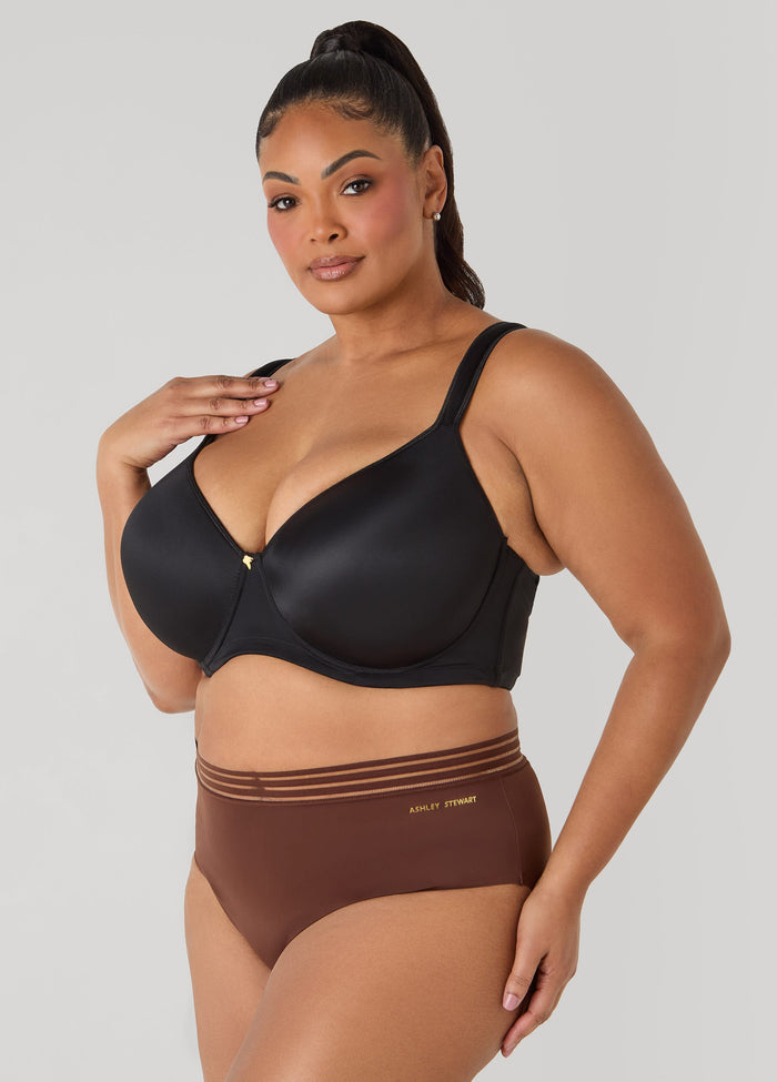 Sheer Striped Microfiber Briefs