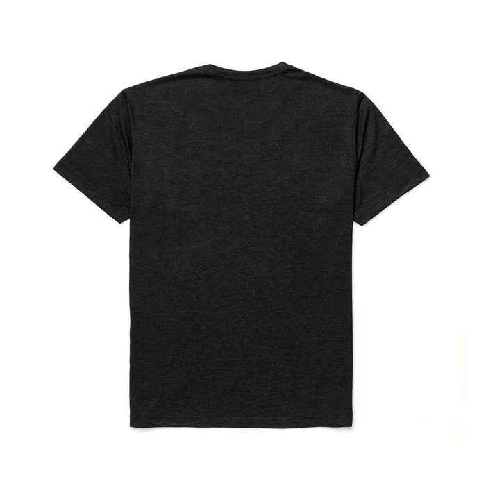 GORUCK men's black short sleeve triblend t-shirt, back view on white background