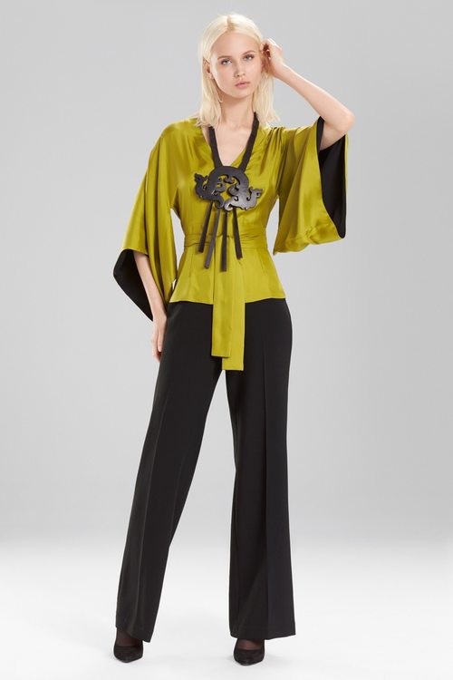 Silk Kimono Sleeve Top
