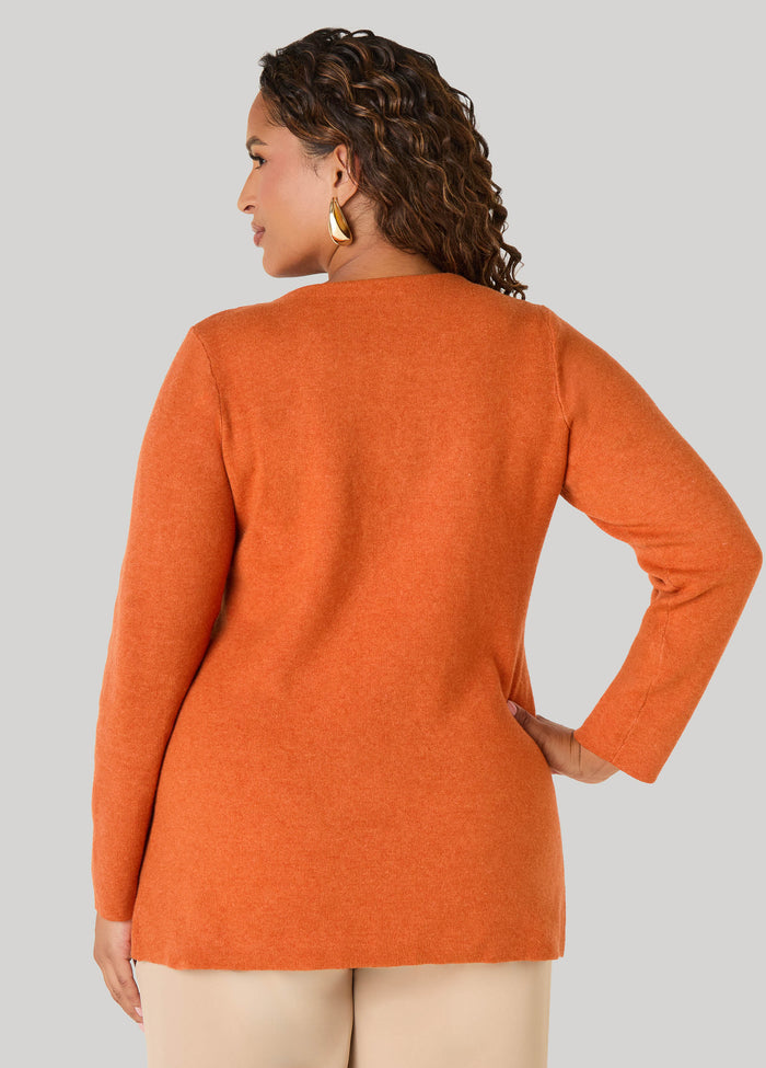 Split Button Front Cardigan