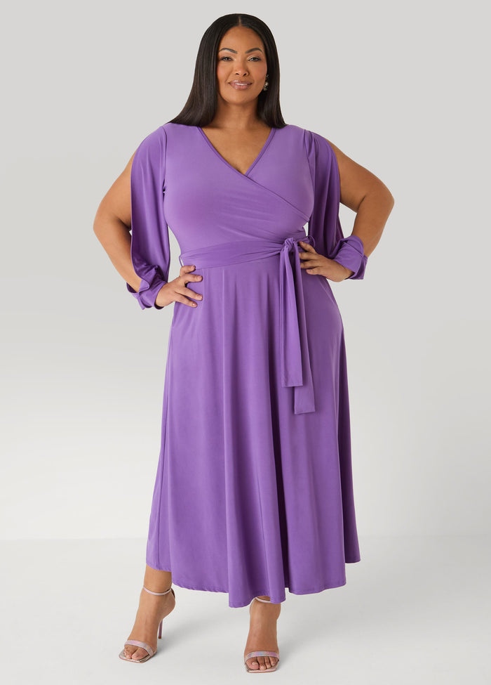 Plus Size Knit Fit Flare Dress Maxi Cutout Trendy Summer Dresses