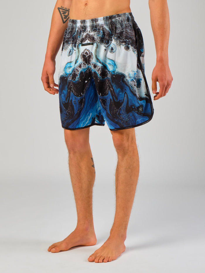 STAR Draco Mens Microfiber Beach Volleyball Shorts - Front View - Sand-Off Technology