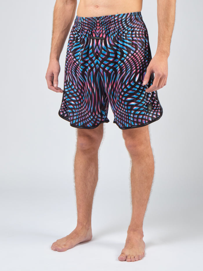 STAR Leo Mens Microfiber Beach Volleyball Shorts - Front View - Sand-Off Technology