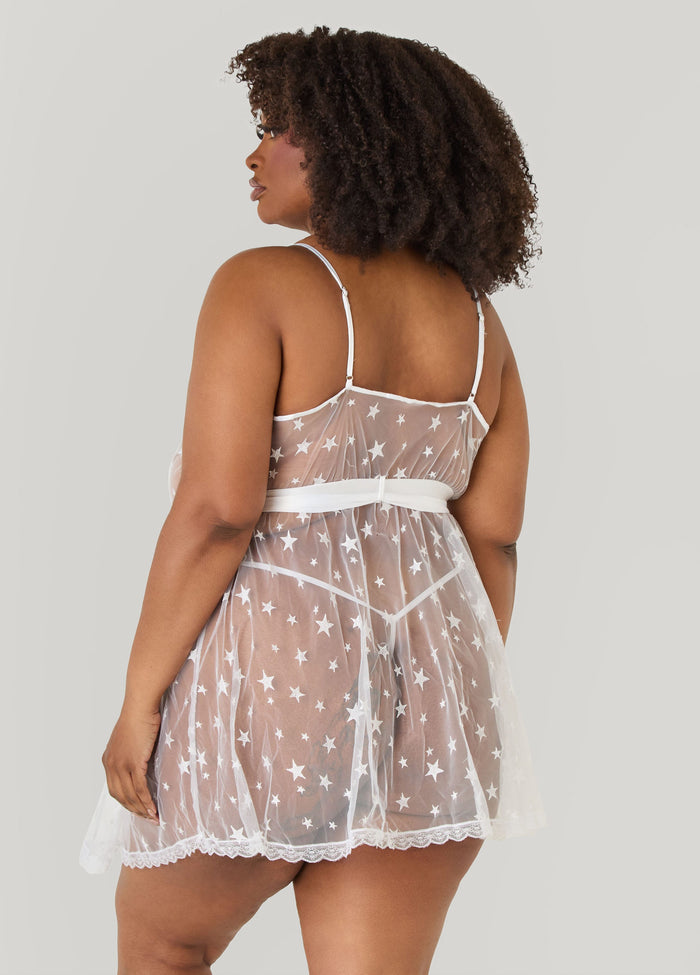 Star Mesh Babydoll Set