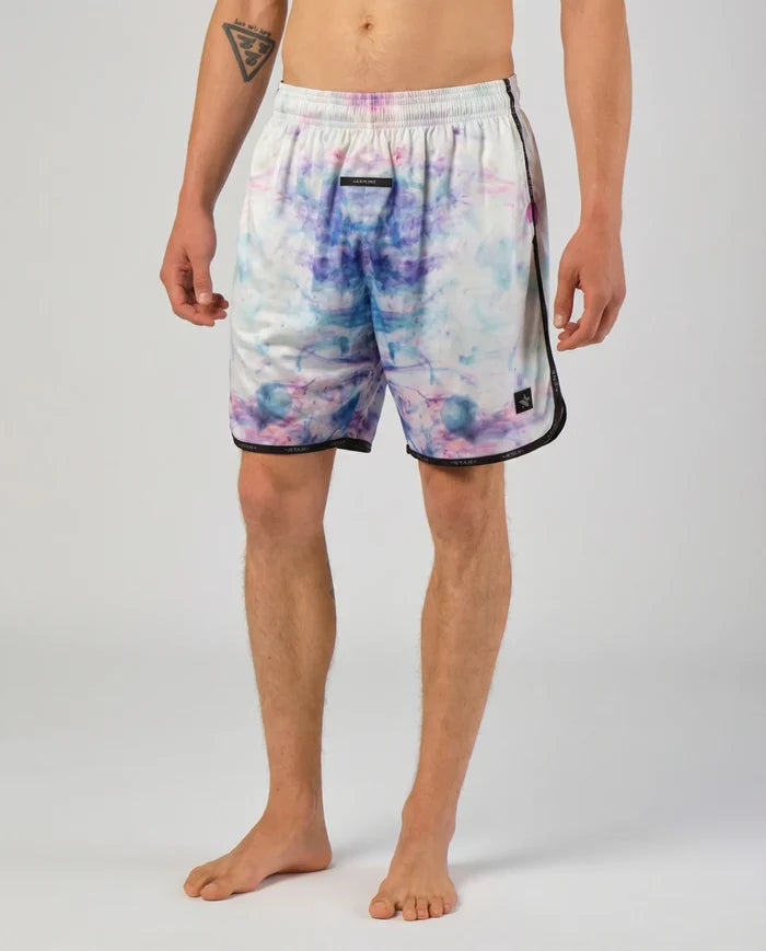 Front view of STAR Beachwear Stellar Haze technical beach volleyball shorts.