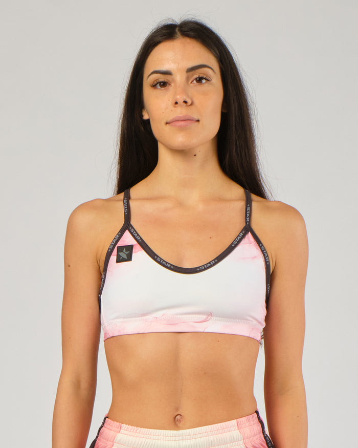 STAR Virgo Sunspike minimalist beach volleyball bikini top, athletic stay-put fit.