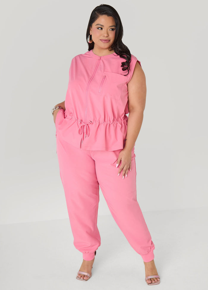 Storm Flap Drawstring Waist Vest