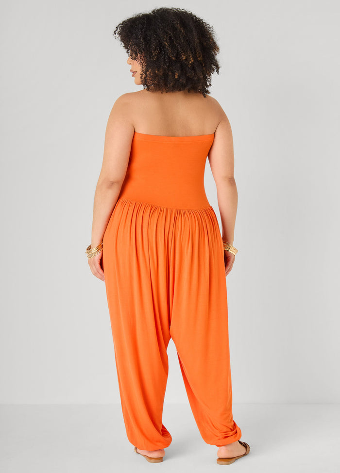 Strapless Harem Leg Jumpsuit