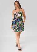 Strapless Printed Romper