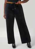 Plus Size Stripe Trimmed Velour Track Pants