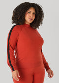 Striped Mock Neck Sweater