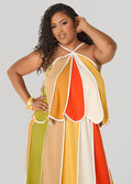 Striped Paneled Swing Top