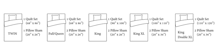 Striped Reversible Quilt Set