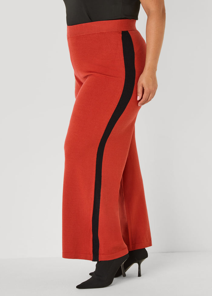 Striped Sweater Wide Leg Pants