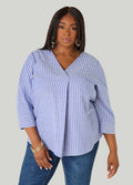 Striped V Neck Shirt