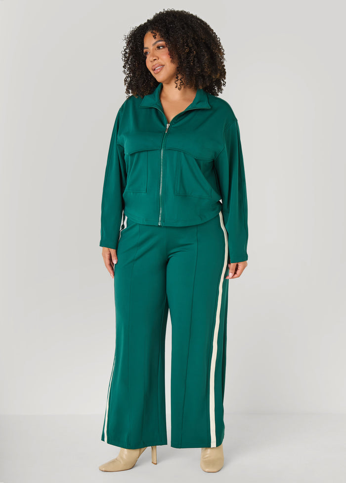 Striped Wide Leg Track Pants