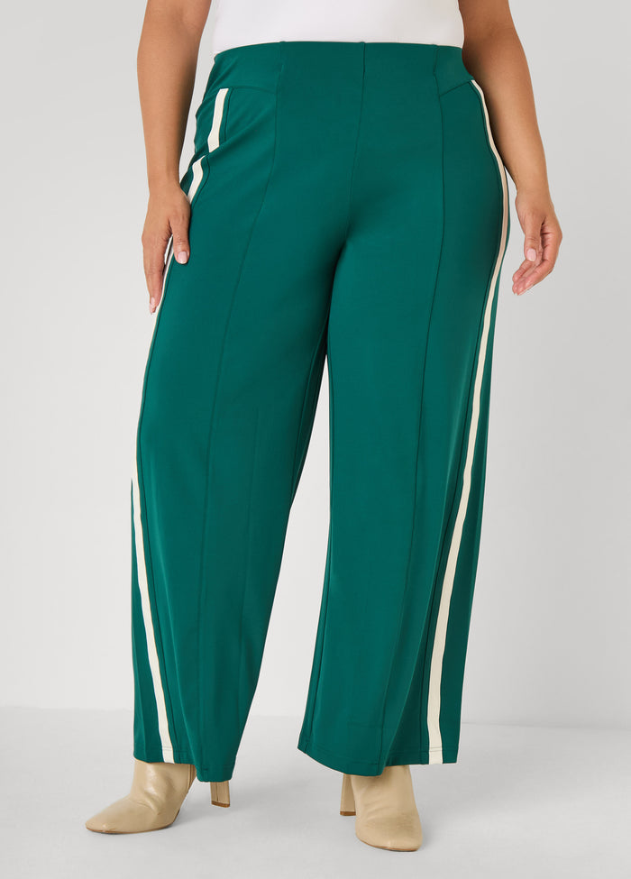 Striped Wide Leg Track Pants