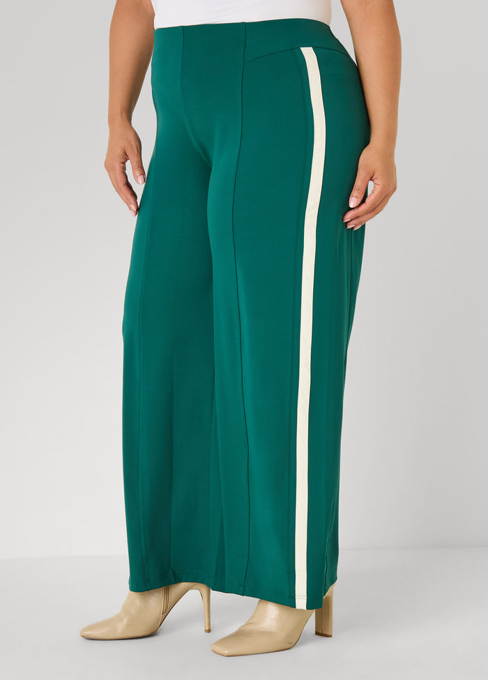 Striped Wide Leg Track Pants