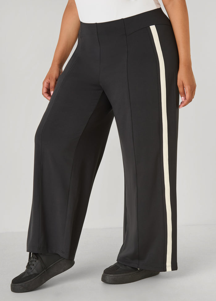 Striped Wide Leg Track Pants