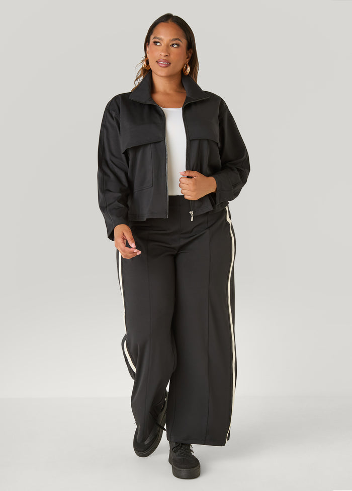 Striped Wide Leg Track Pants