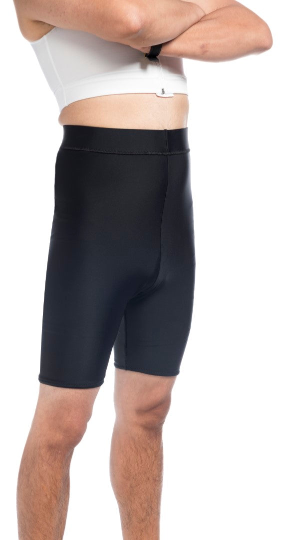 Style 614S, Men's High Waist Compression Shorts  -  Layer Over Stockings