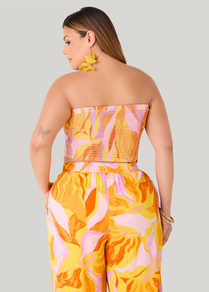 Swirl Print Tube Top