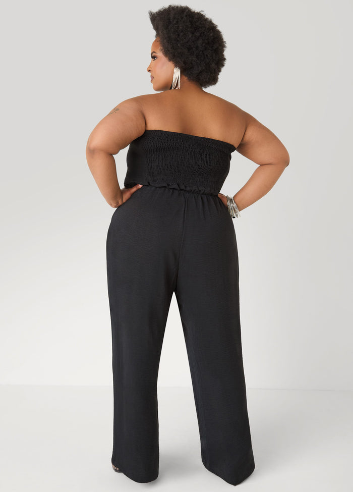 Tall Strapless Bow Embellished Jumpsuit